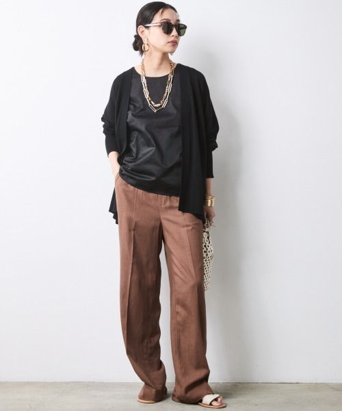 CHIC STYLE(シックスタイル)の「綿100%バックリボンブラウス<大きいサイズ有>シックスタイル(シャツ/ブラウス・レディース・ブラック/モカ・M/5L/4L/3L/LL/L)」の15枚目の写真