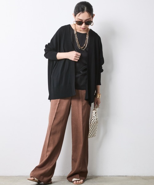 CHIC STYLE(シックスタイル)の「綿100%バックリボンブラウス<大きいサイズ有>シックスタイル(シャツ/ブラウス・レディース・ブラック/モカ・M/5L/4L/3L/LL/L)」の16枚目の写真