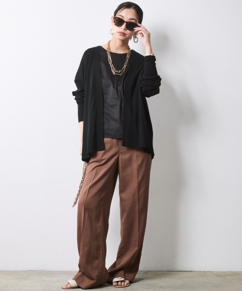 CHIC STYLE(シックスタイル)の「綿100%バックリボンブラウス<大きいサイズ有>シックスタイル(シャツ/ブラウス・レディース・ブラック/モカ・M/5L/4L/3L/LL/L)」の17枚目の写真