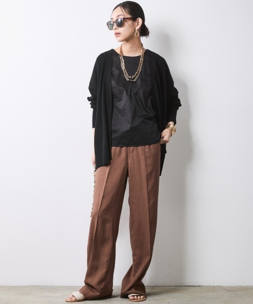 CHIC STYLE(シックスタイル)の「綿100%バックリボンブラウス<大きいサイズ有>シックスタイル(シャツ/ブラウス・レディース・ブラック/モカ・M/5L/4L/3L/LL/L)」の18枚目の写真