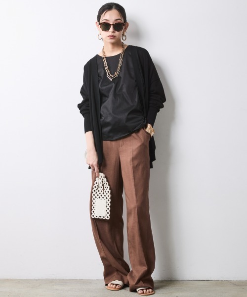 CHIC STYLE(シックスタイル)の「綿100%バックリボンブラウス<大きいサイズ有>シックスタイル(シャツ/ブラウス・レディース・ブラック/モカ・M/5L/4L/3L/LL/L)」の19枚目の写真