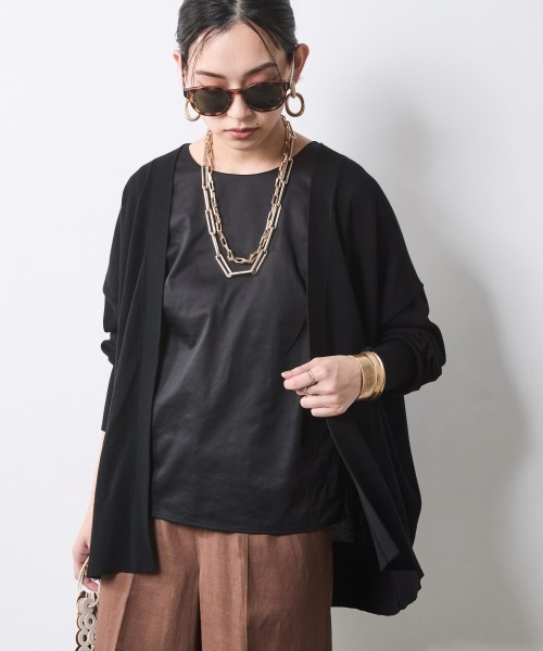 CHIC STYLE(シックスタイル)の「綿100%バックリボンブラウス<大きいサイズ有>シックスタイル(シャツ/ブラウス・レディース・ブラック/モカ・M/5L/4L/3L/LL/L)」の9枚目の写真