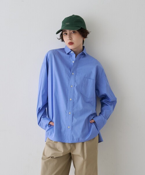 TICCA(ティッカ)の「【定番人気2026SS新作】【TICCA/ティッカ】スクエアビッグシャツ(シャツ/ブラウス・レディース・ホワイト/ストライプ/ブルー・フリー)」の11枚目の写真