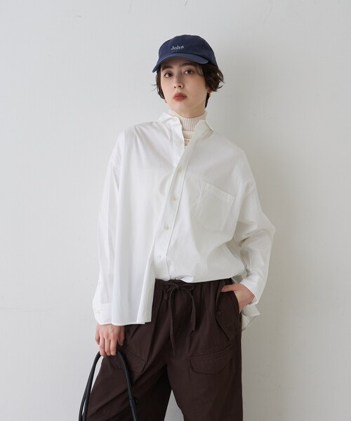 TICCA(ティッカ)の「【定番人気2026SS新作】【TICCA/ティッカ】スクエアビッグシャツ(シャツ/ブラウス・レディース・ホワイト/ストライプ/ブルー・フリー)」の6枚目の写真