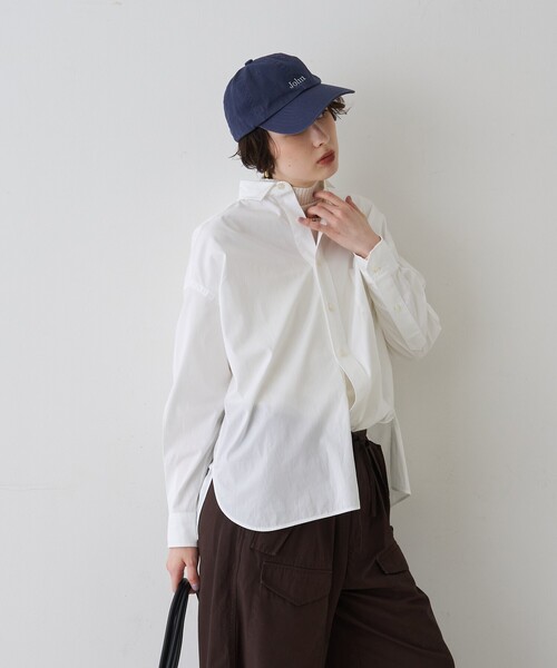 TICCA(ティッカ)の「【定番人気2026SS新作】【TICCA/ティッカ】スクエアビッグシャツ(シャツ/ブラウス・レディース・ホワイト/ストライプ/ブルー・フリー)」の4枚目の写真