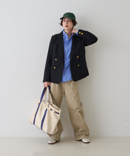 TICCA(ティッカ)の「【定番人気2026SS新作】【TICCA/ティッカ】スクエアビッグシャツ(シャツ/ブラウス・レディース・ホワイト/ストライプ/ブルー・フリー)」の22枚目の写真