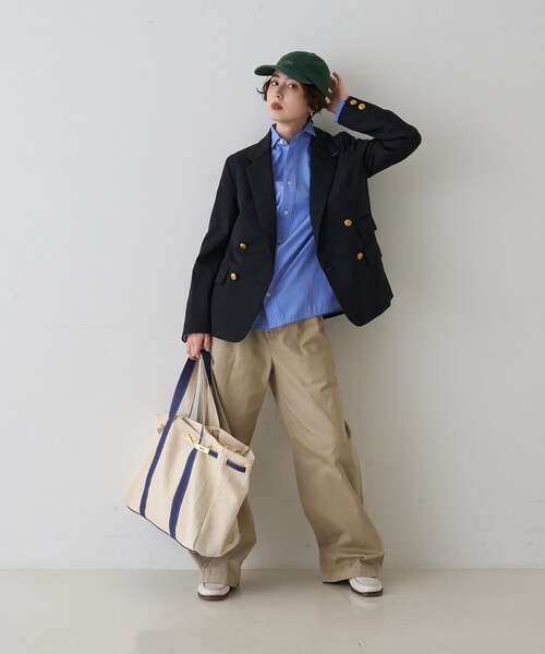 TICCA(ティッカ)の「【定番人気2026SS新作】【TICCA/ティッカ】スクエアビッグシャツ(シャツ/ブラウス・レディース・ホワイト/ストライプ/ブルー・フリー)」の20枚目の写真