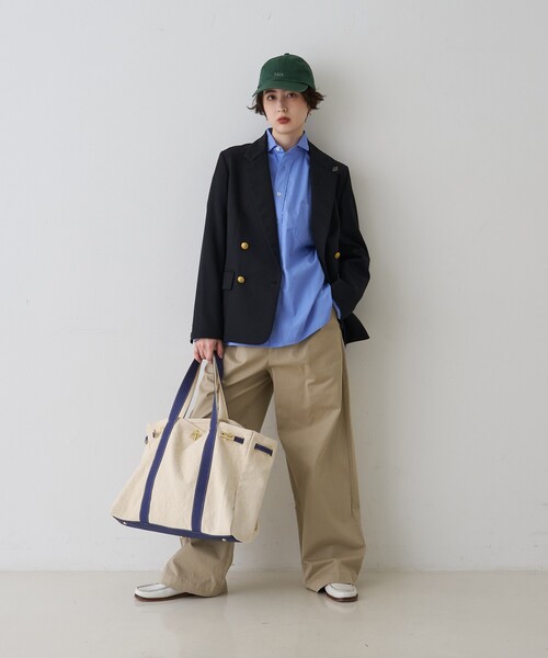 TICCA(ティッカ)の「【定番人気2026SS新作】【TICCA/ティッカ】スクエアビッグシャツ(シャツ/ブラウス・レディース・ホワイト/ストライプ/ブルー・フリー)」の19枚目の写真