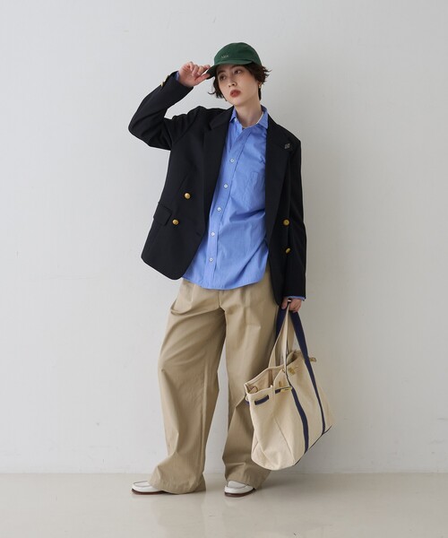 TICCA(ティッカ)の「【定番人気2026SS新作】【TICCA/ティッカ】スクエアビッグシャツ(シャツ/ブラウス・レディース・ホワイト/ストライプ/ブルー・フリー)」の18枚目の写真