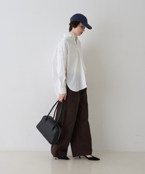 TICCA(ティッカ)の「【定番人気2026SS新作】【TICCA/ティッカ】スクエアビッグシャツ(シャツ/ブラウス・レディース・ホワイト/ストライプ/ブルー・フリー)」の15枚目の写真