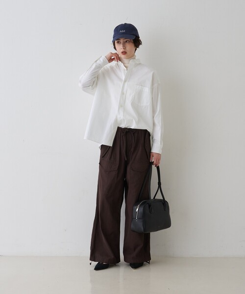 TICCA(ティッカ)の「【定番人気2026SS新作】【TICCA/ティッカ】スクエアビッグシャツ(シャツ/ブラウス・レディース・ホワイト/ストライプ/ブルー・フリー)」の12枚目の写真