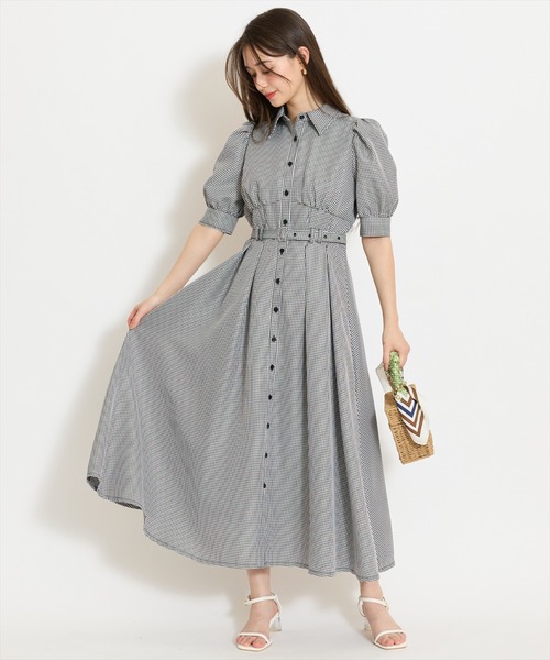 WILLSELECTION（ウィルセレクション）の「ベルト付きタックスリーブフレアワンピース（ワンピース・レディース・ブラック系その他/ネイビー/ブラック・FREE）」の3枚目の写真