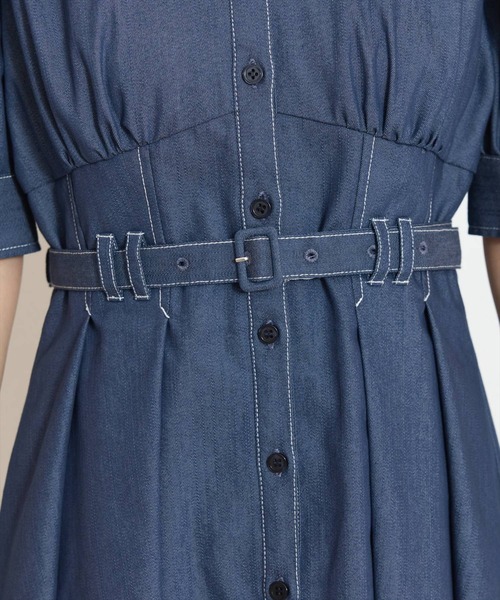 WILLSELECTION（ウィルセレクション）の「ベルト付きタックスリーブフレアワンピース（ワンピース・レディース・ブラック系その他/ネイビー/ブラック・FREE）」の16枚目の写真