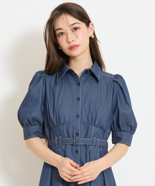 WILLSELECTION（ウィルセレクション）の「ベルト付きタックスリーブフレアワンピース（ワンピース・レディース・ブラック系その他/ネイビー/ブラック・FREE）」の19枚目の写真