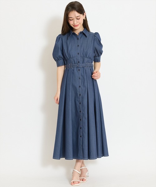 WILLSELECTION（ウィルセレクション）の「ベルト付きタックスリーブフレアワンピース（ワンピース・レディース・ブラック系その他/ネイビー/ブラック・FREE）」の12枚目の写真