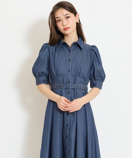 WILLSELECTION（ウィルセレクション）の「ベルト付きタックスリーブフレアワンピース（ワンピース・レディース・ブラック系その他/ネイビー/ブラック・FREE）」の8枚目の写真