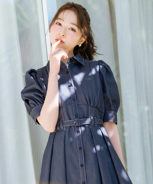 WILLSELECTION（ウィルセレクション）の「ベルト付きタックスリーブフレアワンピース（ワンピース・レディース・ブラック系その他/ネイビー/ブラック・FREE）」の11枚目の写真