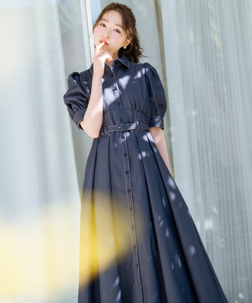 WILLSELECTION(ウィルセレクション)の「ベルト付きタックスリーブフレアワンピース(ワンピース・レディース・ブラック系その他/ネイビー/ブラック・FREE)」の12枚目の写真