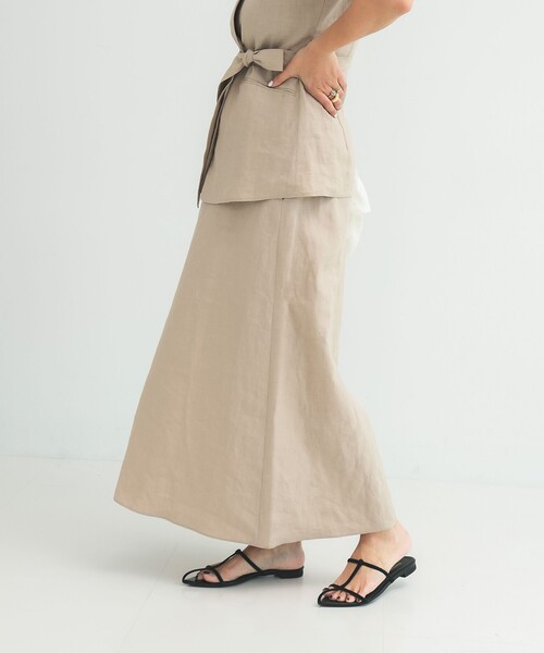 Demi-Luxe BEAMS(デミルクス ビームス)の「シンプル リネン スカート .M(スカート・レディース・ベージュ/ブラウン系その他/ブルー系その他・38/36)」の11枚目の写真