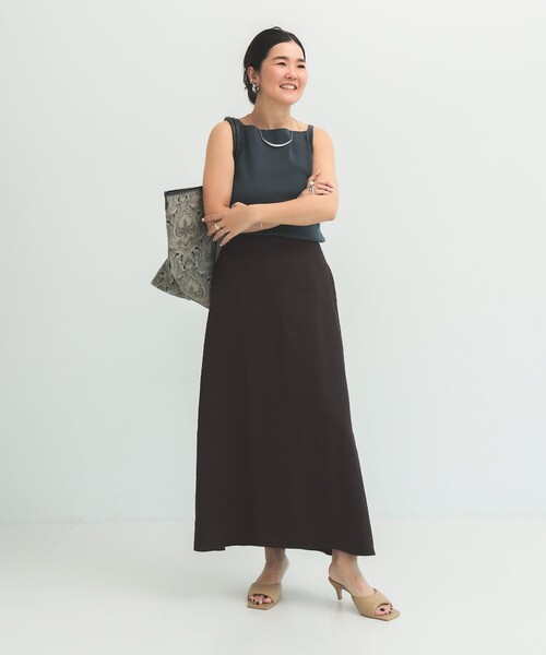 Demi-Luxe BEAMS(デミルクス ビームス)の「シンプル リネン スカート .M(スカート・レディース・ベージュ/ブラウン系その他/ブルー系その他・38/36)」の14枚目の写真