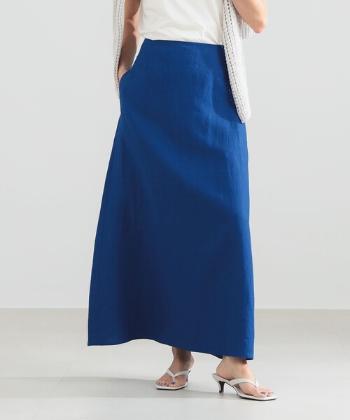 Demi-Luxe BEAMS(デミルクス ビームス)の「シンプル リネン スカート .M(スカート・レディース・ベージュ/ブラウン系その他/ブルー系その他・38/36)」の5枚目の写真