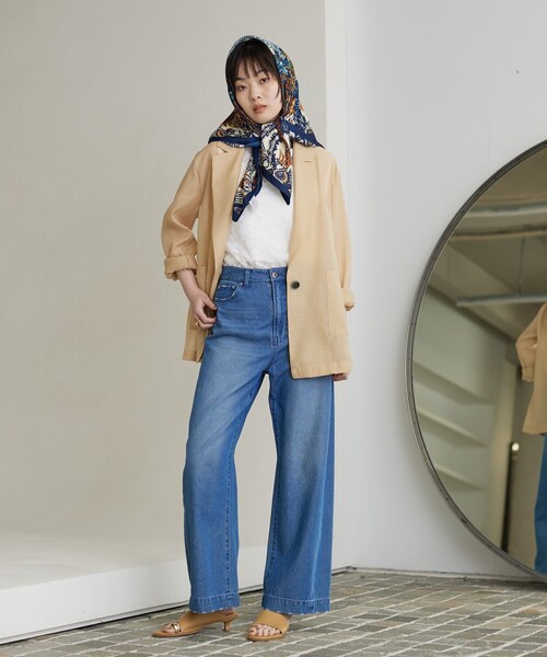 GALLEST(ギャレスト)の「【接触冷感】シアーシャツジャケット(テーラードジャケット・レディース・ブラック/ライトベージュ/ライトグリーン・34/38)」の11枚目の写真