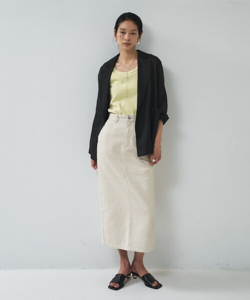 GALLEST(ギャレスト)の「【接触冷感】シアーシャツジャケット(テーラードジャケット・レディース・ブラック/ライトベージュ/ライトグリーン・34/38)」の6枚目の写真