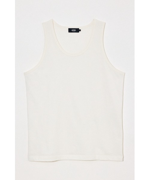 AZUL by moussy(アズールバイマウジー)の「引き揃え天竺タンクトップ(タンクトップ・メンズ・ブラック/ホワイト/グレー・MEDIUM/LARGE)」の1枚目の写真
