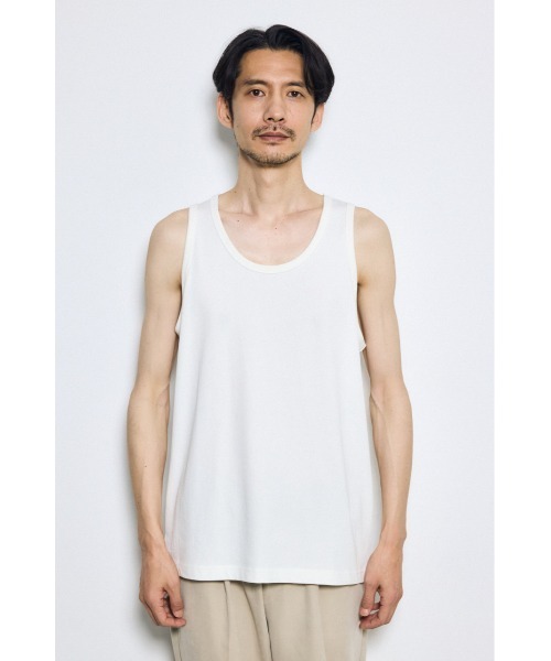 AZUL by moussy(アズールバイマウジー)の「引き揃え天竺タンクトップ(タンクトップ・メンズ・ブラック/ホワイト/グレー・MEDIUM/LARGE)」の16枚目の写真