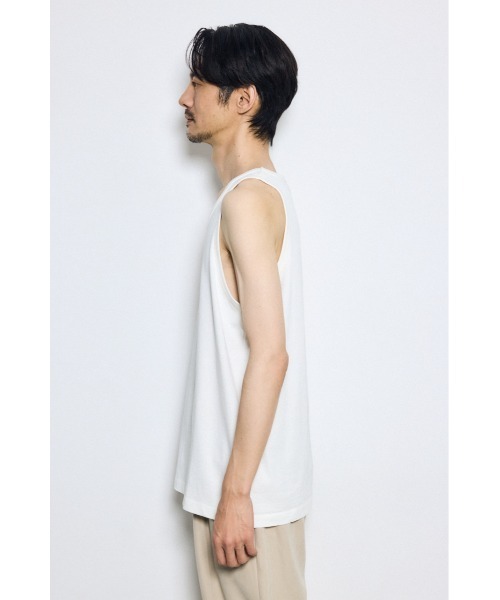 AZUL by moussy(アズールバイマウジー)の「引き揃え天竺タンクトップ(タンクトップ・メンズ・ブラック/ホワイト/グレー・MEDIUM/LARGE)」の17枚目の写真