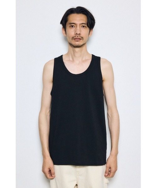 AZUL by moussy(アズールバイマウジー)の「引き揃え天竺タンクトップ(タンクトップ・メンズ・ブラック/ホワイト/グレー・MEDIUM/LARGE)」の6枚目の写真