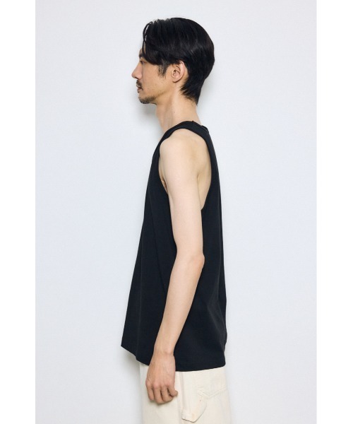 AZUL by moussy(アズールバイマウジー)の「引き揃え天竺タンクトップ(タンクトップ・メンズ・ブラック/ホワイト/グレー・MEDIUM/LARGE)」の7枚目の写真