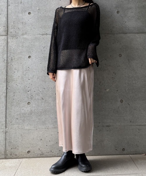 CIEL'AIR（シエルエアー）の「【SET ITEM】MESH KNIT SET（ﾒｯｼｭﾆｯﾄｾｯﾄ）（ニット/セーター・レディース・オフホワイト/ブラック・FREE）」の10枚目の写真