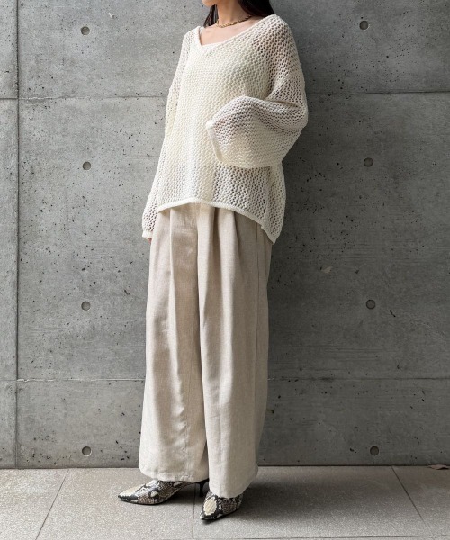 CIEL'AIR（シエルエアー）の「【SET ITEM】MESH KNIT SET（ﾒｯｼｭﾆｯﾄｾｯﾄ）（ニット/セーター・レディース・オフホワイト/ブラック・FREE）」の17枚目の写真