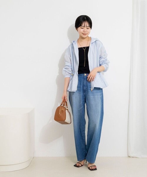 NOLLEY’S Sophi(ノーリーズソフィ)の「《手洗い可能》総針ニットキャミ(ニット/セーター・レディース・ダークブラウン/ホワイト/ブラック・FREE)」の10枚目の写真