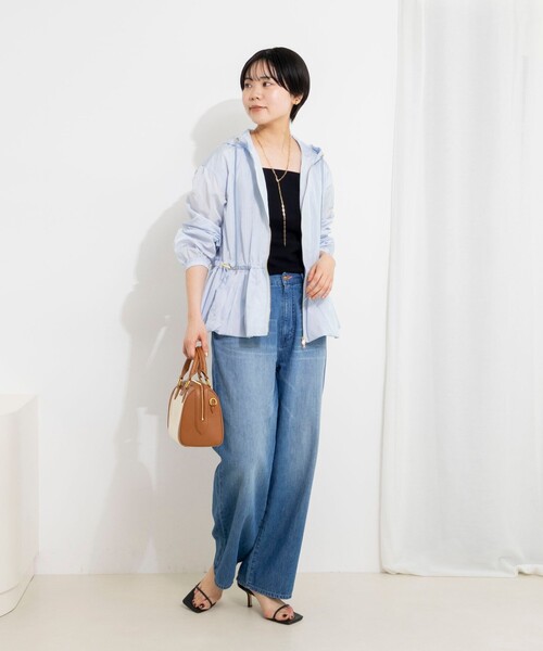 NOLLEY’S Sophi(ノーリーズソフィ)の「《手洗い可能》総針ニットキャミ(ニット/セーター・レディース・ダークブラウン/ホワイト/ブラック・FREE)」の11枚目の写真