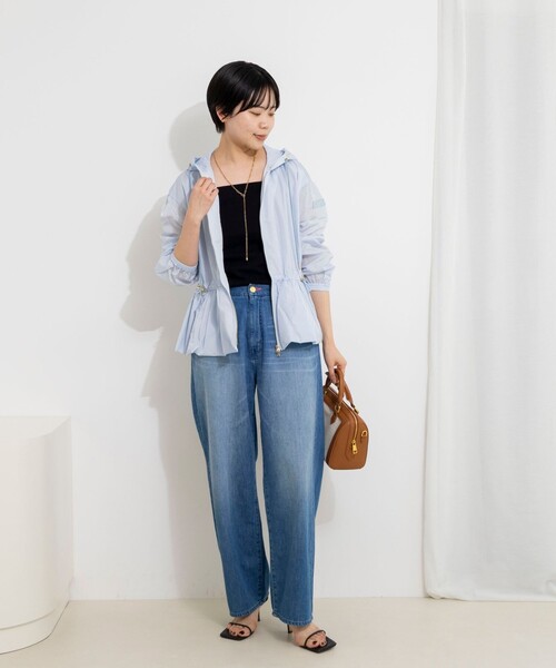 NOLLEY’S Sophi(ノーリーズソフィ)の「《手洗い可能》総針ニットキャミ(ニット/セーター・レディース・ダークブラウン/ホワイト/ブラック・FREE)」の12枚目の写真