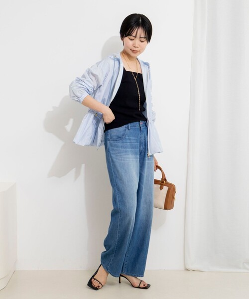 NOLLEY’S Sophi(ノーリーズソフィ)の「《手洗い可能》総針ニットキャミ(ニット/セーター・レディース・ダークブラウン/ホワイト/ブラック・FREE)」の13枚目の写真