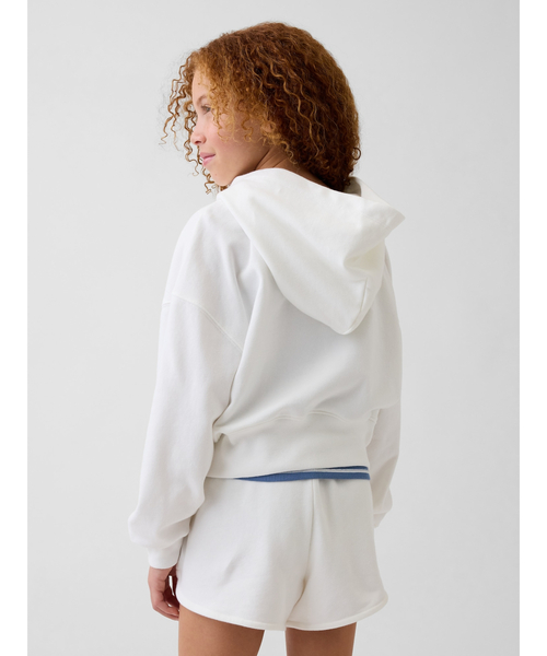 GAP(ギャップ)の「ヴィンテージソフト フレンチテリー ウェッジ ジップアップパーカー (キッズ)(パーカー・キッズ・オフホワイト・160cm/130cm/120cm/110cm/140cm/150cm)」の3枚目の写真