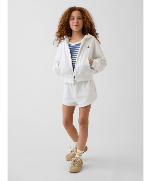 GAP(ギャップ)の「ヴィンテージソフト フレンチテリー ウェッジ ジップアップパーカー (キッズ)(パーカー・キッズ・オフホワイト・160cm/130cm/120cm/110cm/140cm/150cm)」の4枚目の写真