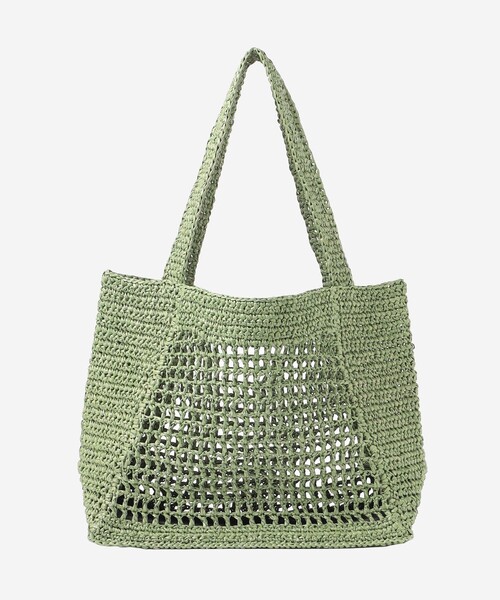 MACKINTOSH LONDON(マッキントッシュ ロンドン)の「【eclat5月号掲載】クロシェ編トートバッグ(トートバッグ・レディース・ライトブルー/グリーン・FREE)」の2枚目の写真