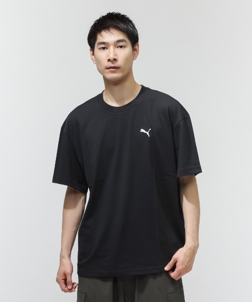 PUMA（プーマ）の「【別注】プーマ PUMA BIG LOGO SS TEE 限定コラボ（Tシャツ/カットソー・メンズ・ホワイト/オリーブ/ブラック・S/M/L/LL/3L）」の3枚目の写真