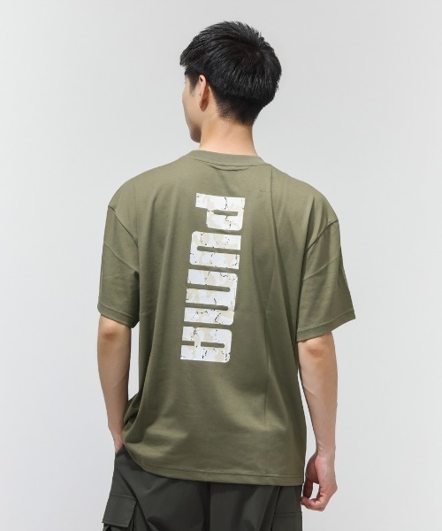 PUMA（プーマ）の「【別注】プーマ PUMA BIG LOGO SS TEE 限定コラボ（Tシャツ/カットソー・メンズ・ホワイト/オリーブ/ブラック・S/M/L/LL/3L）」の17枚目の写真
