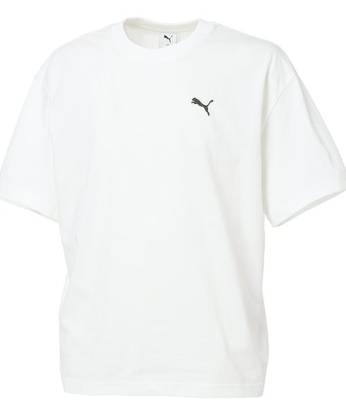 PUMA（プーマ）の「【別注】プーマ PUMA BIG LOGO SS TEE 限定コラボ（Tシャツ/カットソー・メンズ・ホワイト/オリーブ/ブラック・S/M/L/LL/3L）」の12枚目の写真