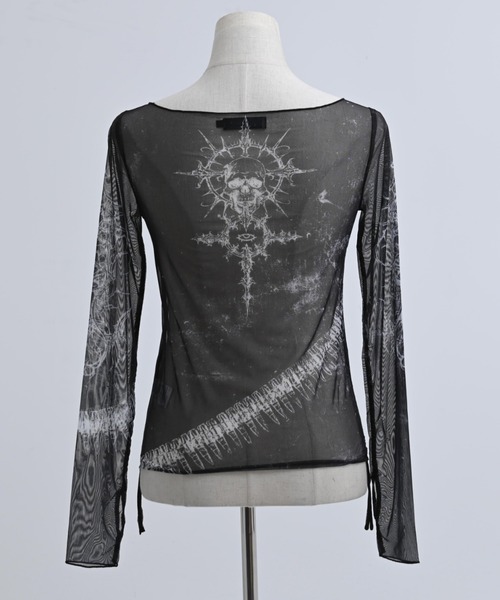 REFLEM(レフレム)の「『REFLEM/レフレム』タトゥーシアースキントップス(Tシャツ/カットソー・レディース・グレー/ブラック・M/L)」の17枚目の写真