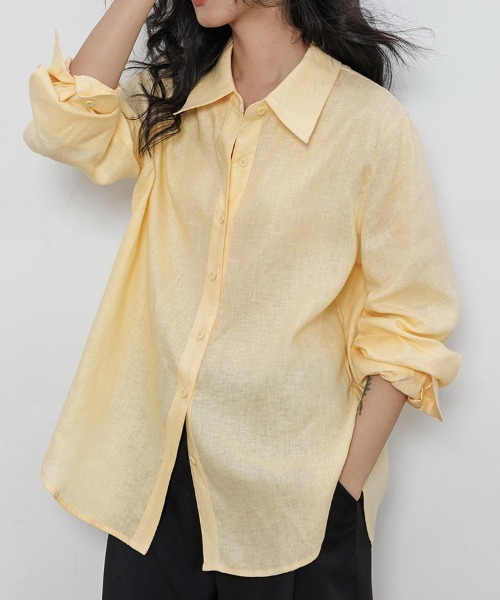 ONEP STAR(ワンピスター)の「ベーシックデザインスシャツ(シャツ/ブラウス・レディース・ライトブルー/ホワイト/イエロー/ロイヤルブルー・MEDIUM/LARGE/X-LARGE)」の16枚目の写真