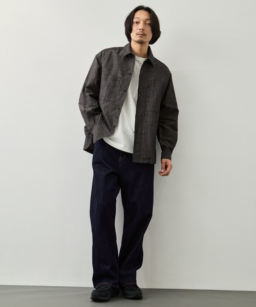 CITY TOKYO(シティトウキョウ)の「【CITY TOKYO】Hemp linen オーバーシャツ(シャツ/ブラウス・メンズ・ダークグレー/ベージュ・1/2/3)」の12枚目の写真