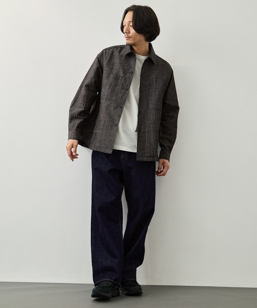 CITY TOKYO(シティトウキョウ)の「【CITY TOKYO】Hemp linen オーバーシャツ(シャツ/ブラウス・メンズ・ダークグレー/ベージュ・1/2/3)」の13枚目の写真