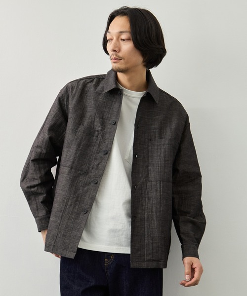 CITY TOKYO(シティトウキョウ)の「【CITY TOKYO】Hemp linen オーバーシャツ(シャツ/ブラウス・メンズ・ダークグレー/ベージュ・1/2/3)」の8枚目の写真