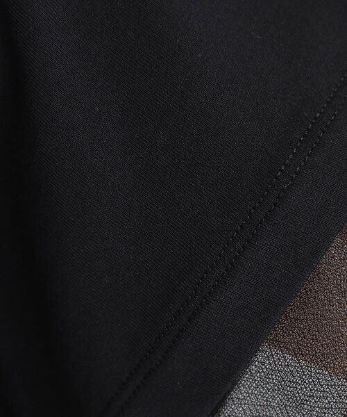 THE SHOP TK (ザ ショップ ティーケー )の「【M-XL/ひんやり】上品な透け感 袖口シアーTシャツ(Tシャツ/カットソー・レディース・ピンク/ブラック/オフホワイト/サックスブルー/ダークブラウン・13/12/14)」の9枚目の写真